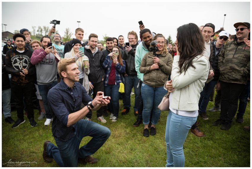 Surprise proposal at Automotion in the Wisconsin Dells