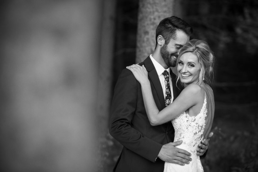 Bride & Groom Portrait at Glacier Hills Wedding