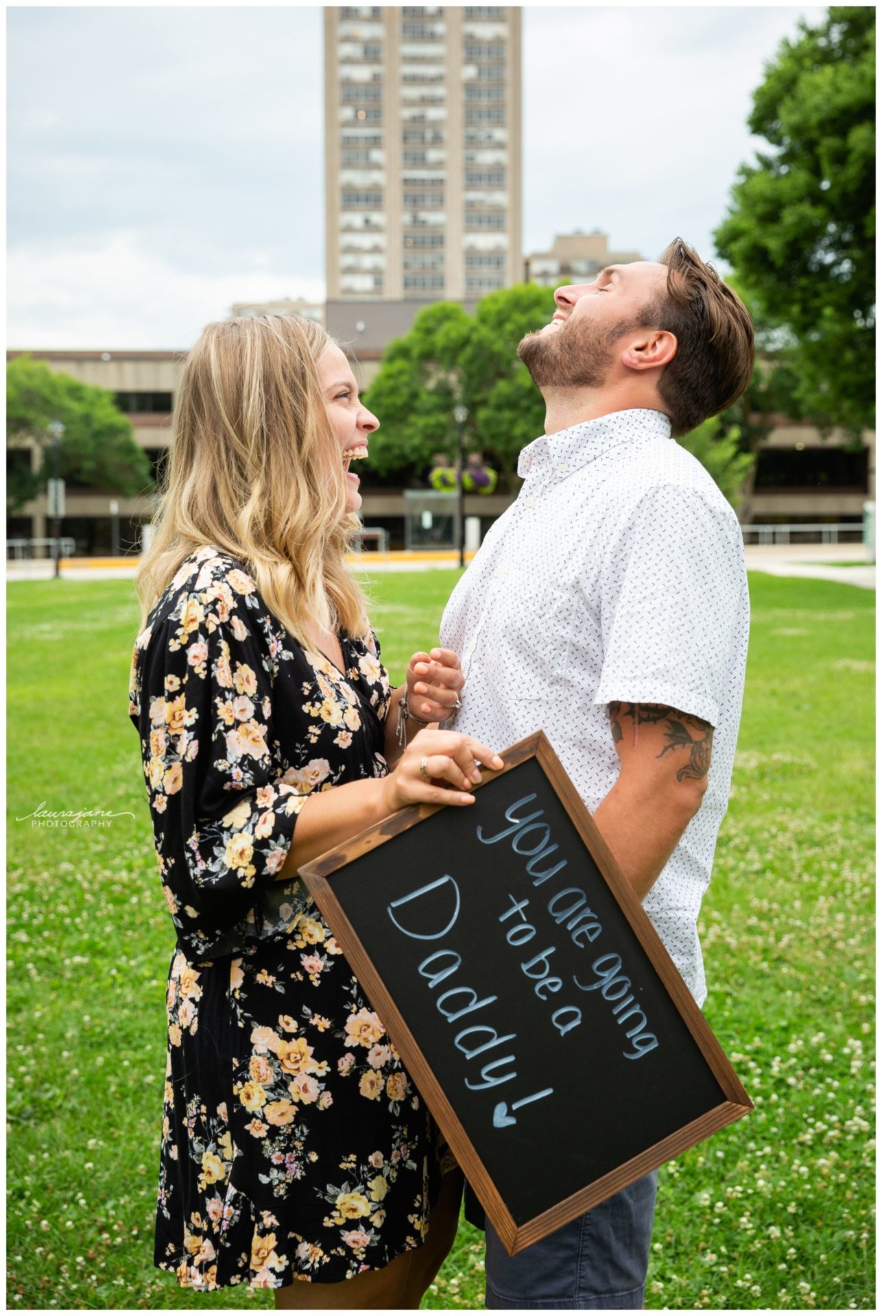 Cute Pregnancy Reveal Photos by Sussex Photographer