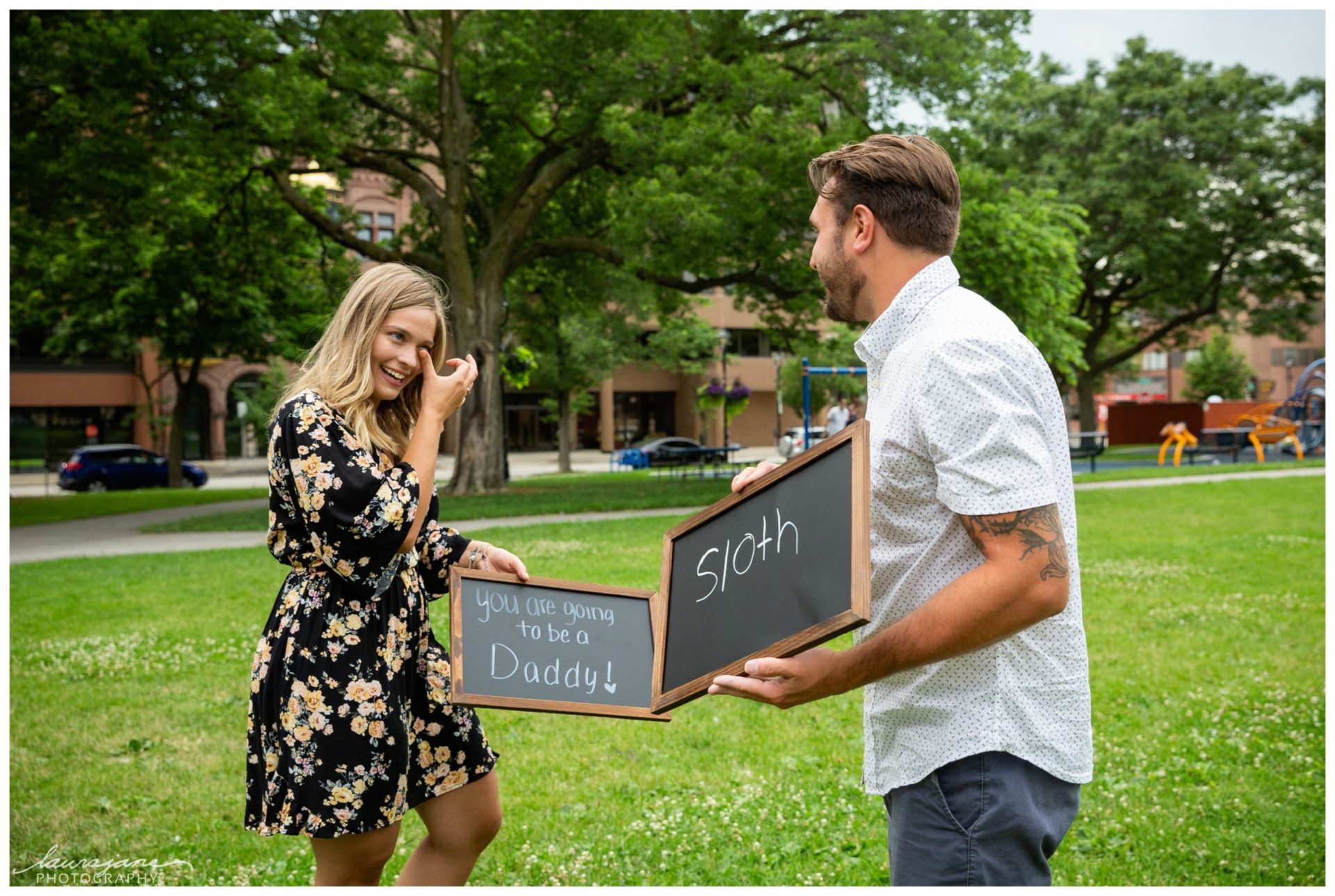 Hilarious pregnancy announcement photos by MKE photographer