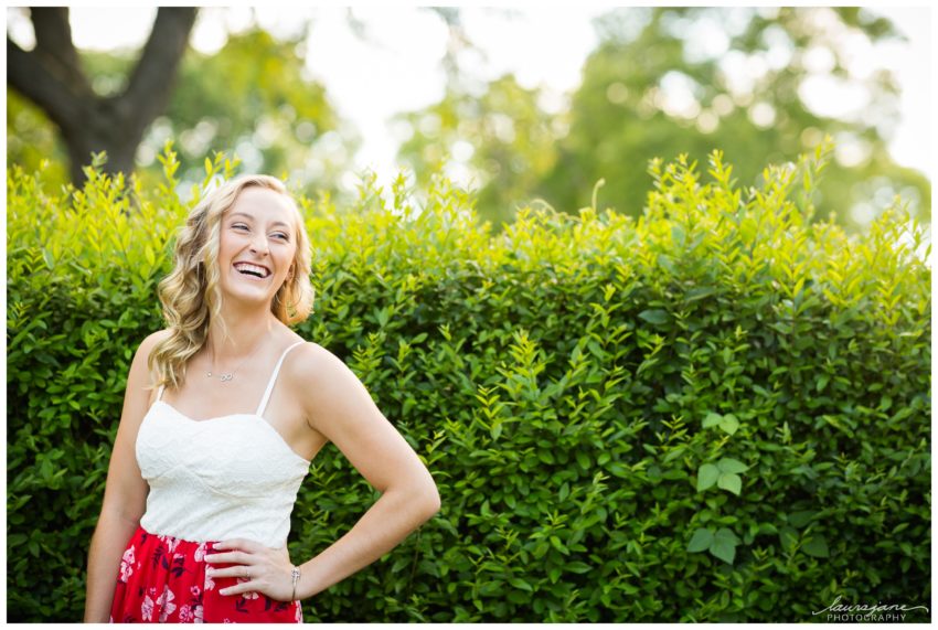 Waukesha senior portrait of high school girl at Frame Park