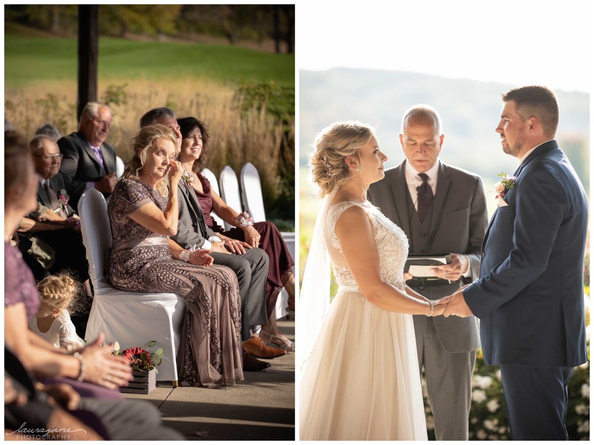 Wedding Ceremony Candids at Hawks View Golf Course