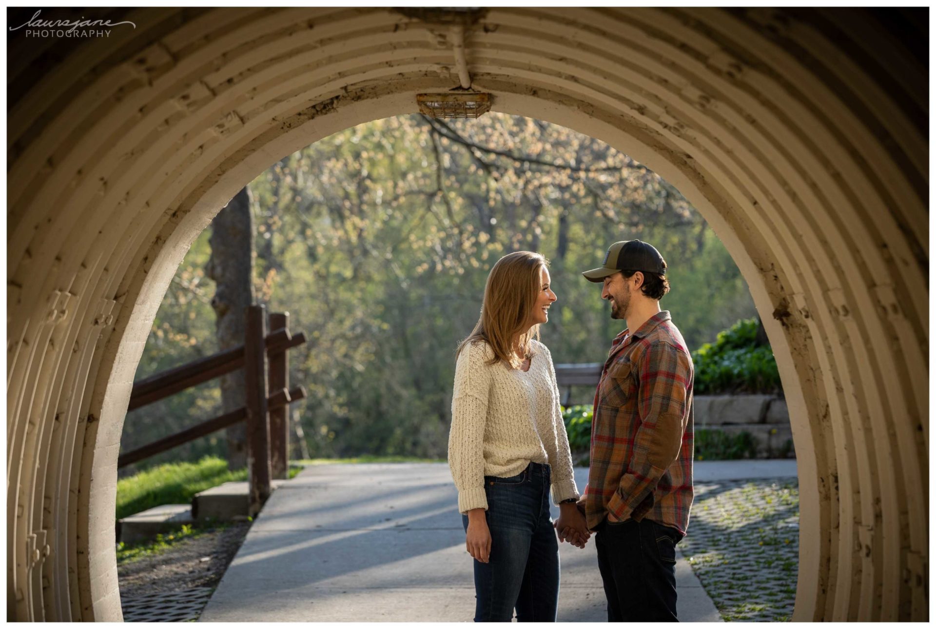 Natural Milwaukee Hubbard Park Engagement Portraits