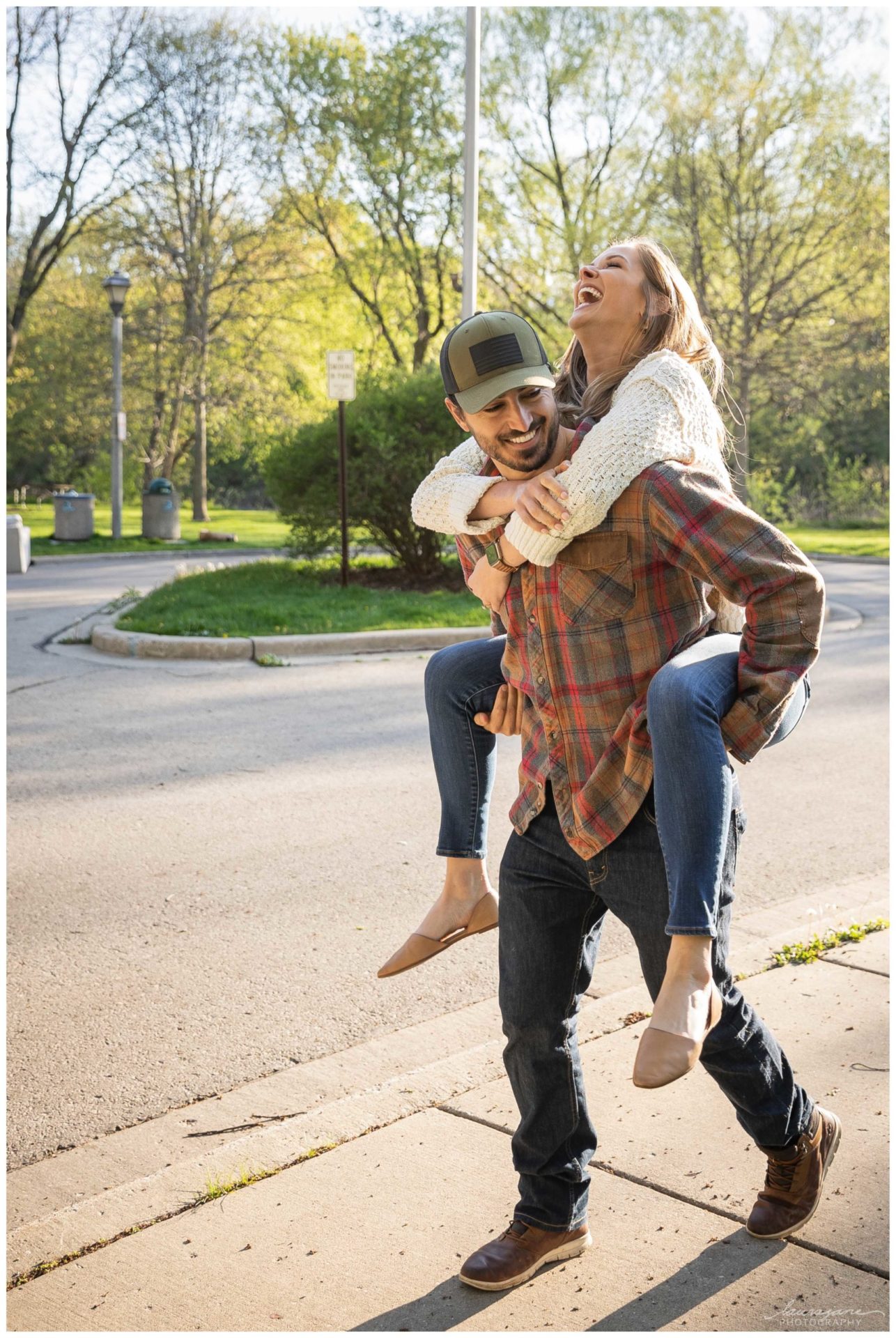 Playful Hubbard Park Engagement Photos