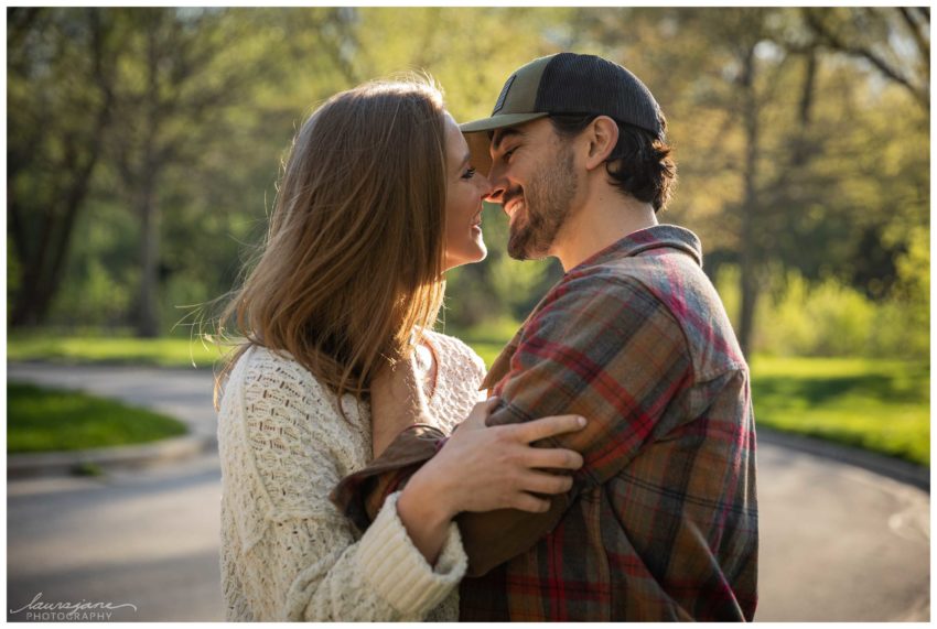 Hubbard Park Engagement Fall Portraits