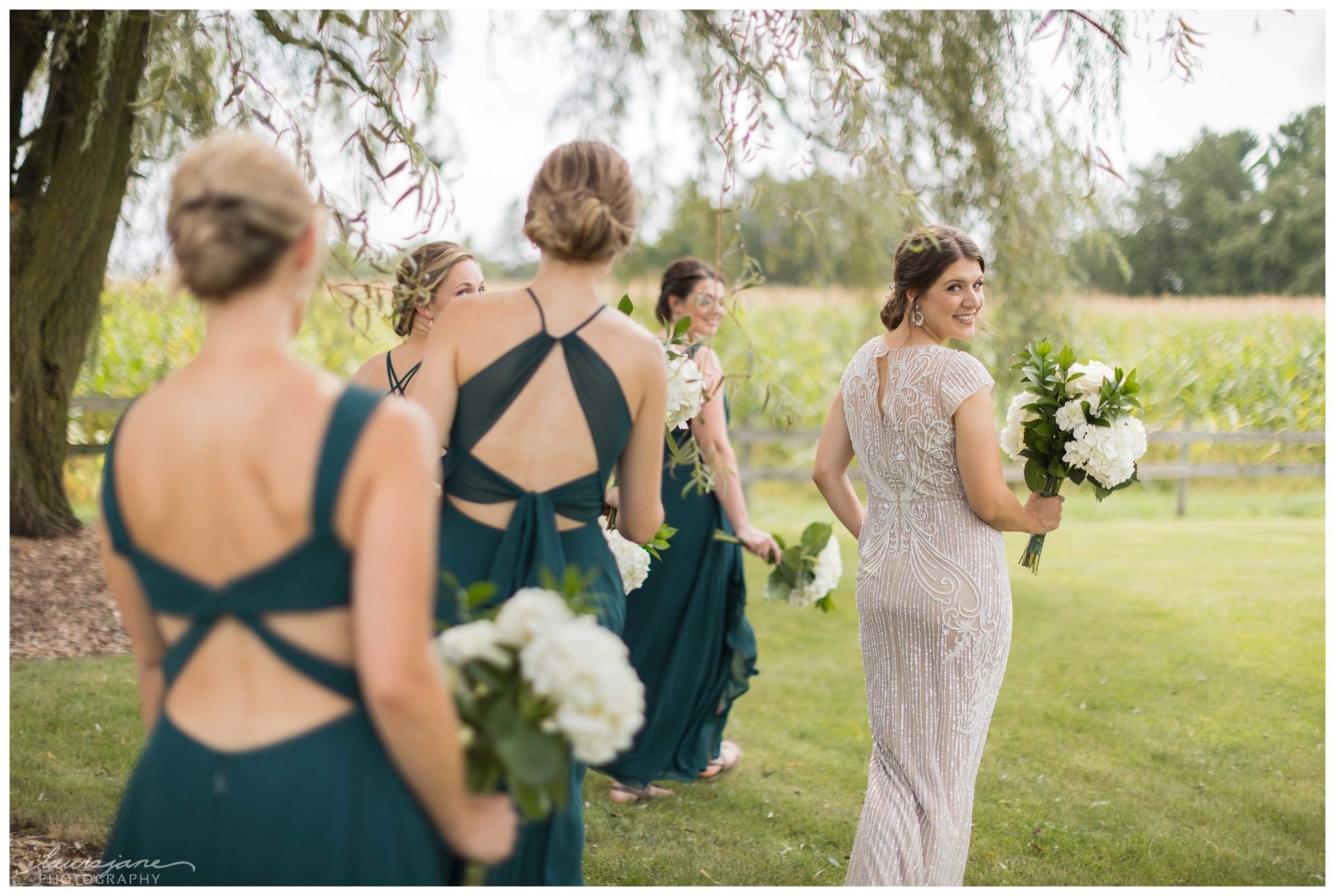 Bridal Portraits with Willow Trees