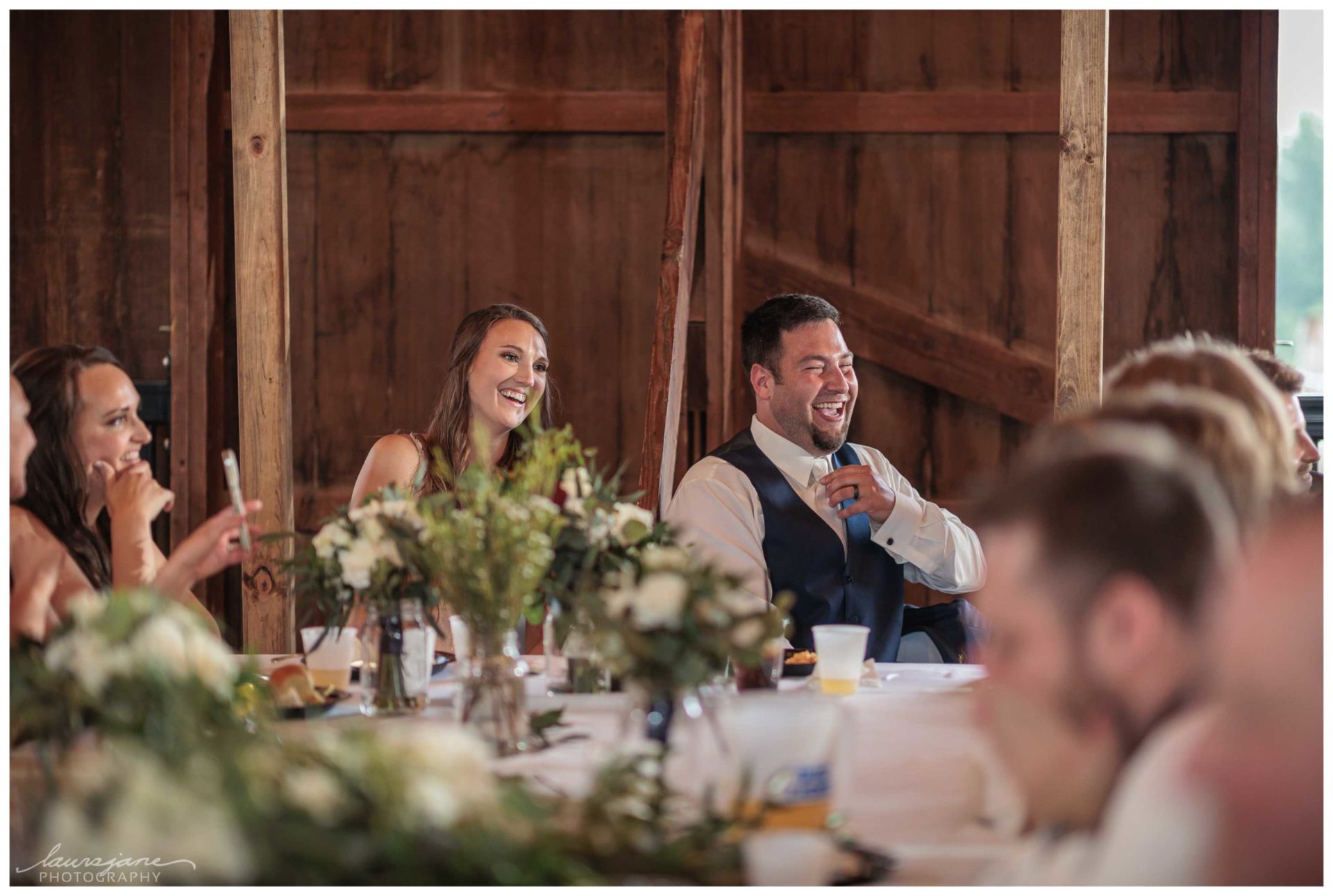 Reception at Hay Loft Barn Wedding