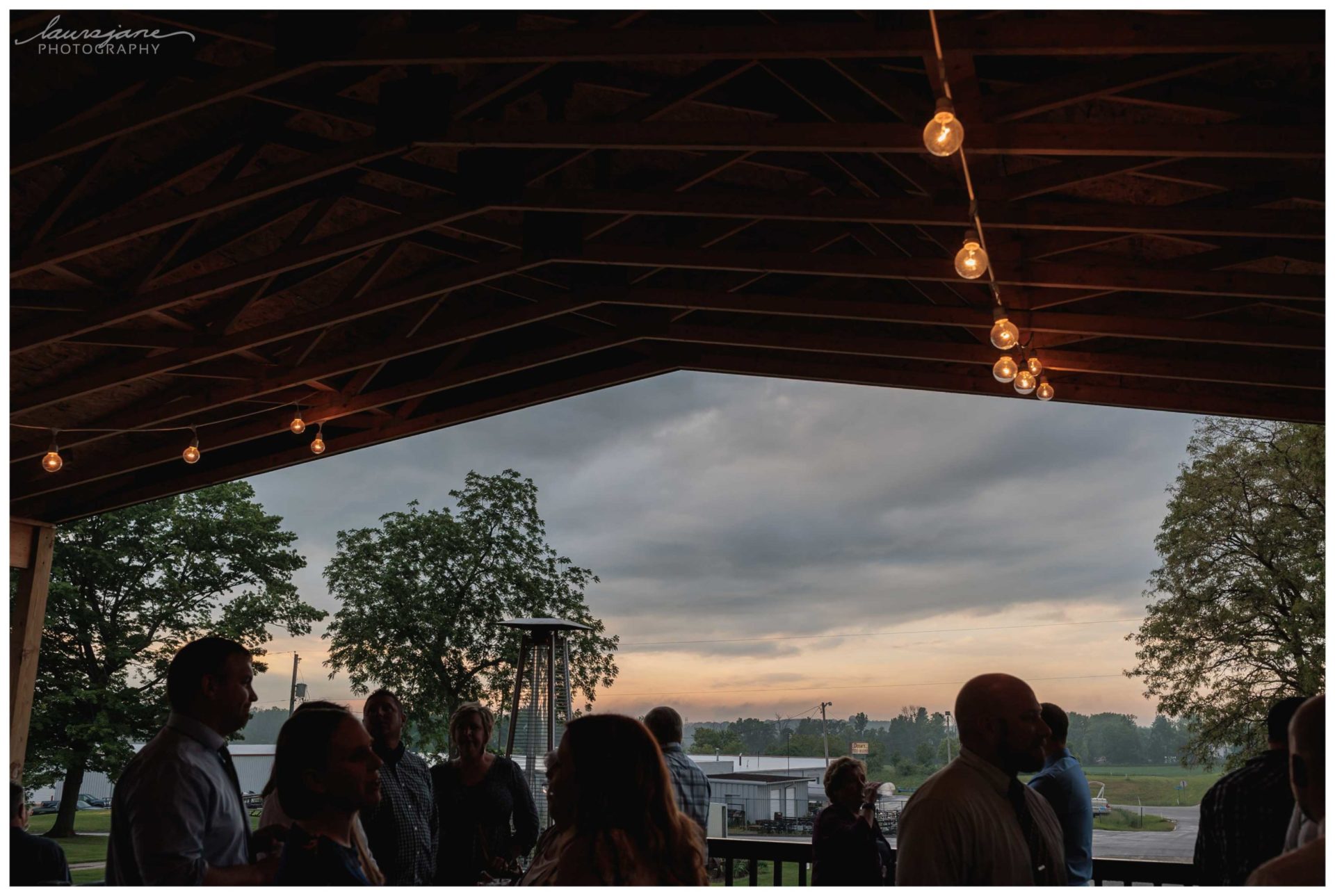 Sunset at Hay Loft Barn Wedding