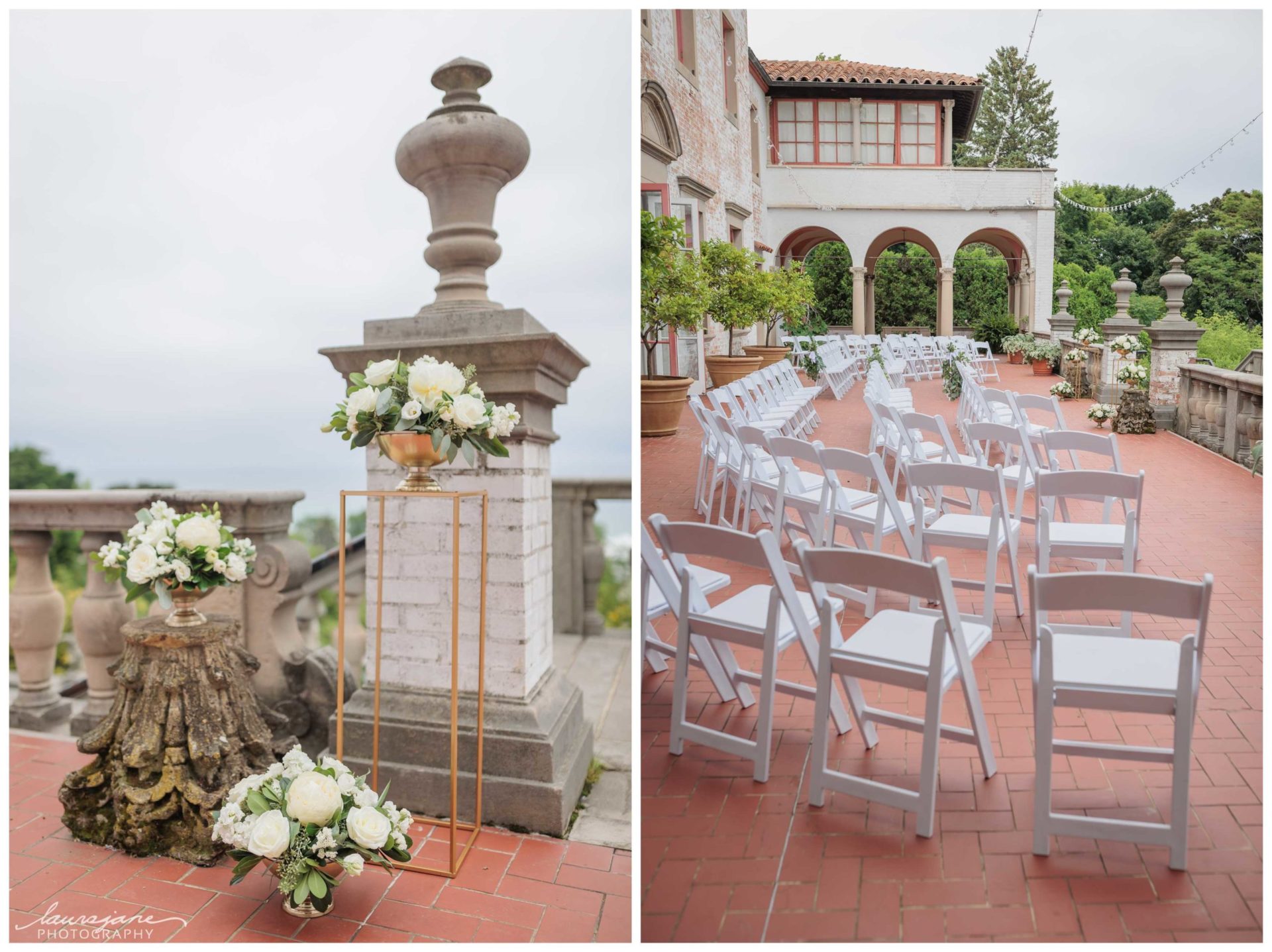Ceremony Layout of Villa Terrace Wedding