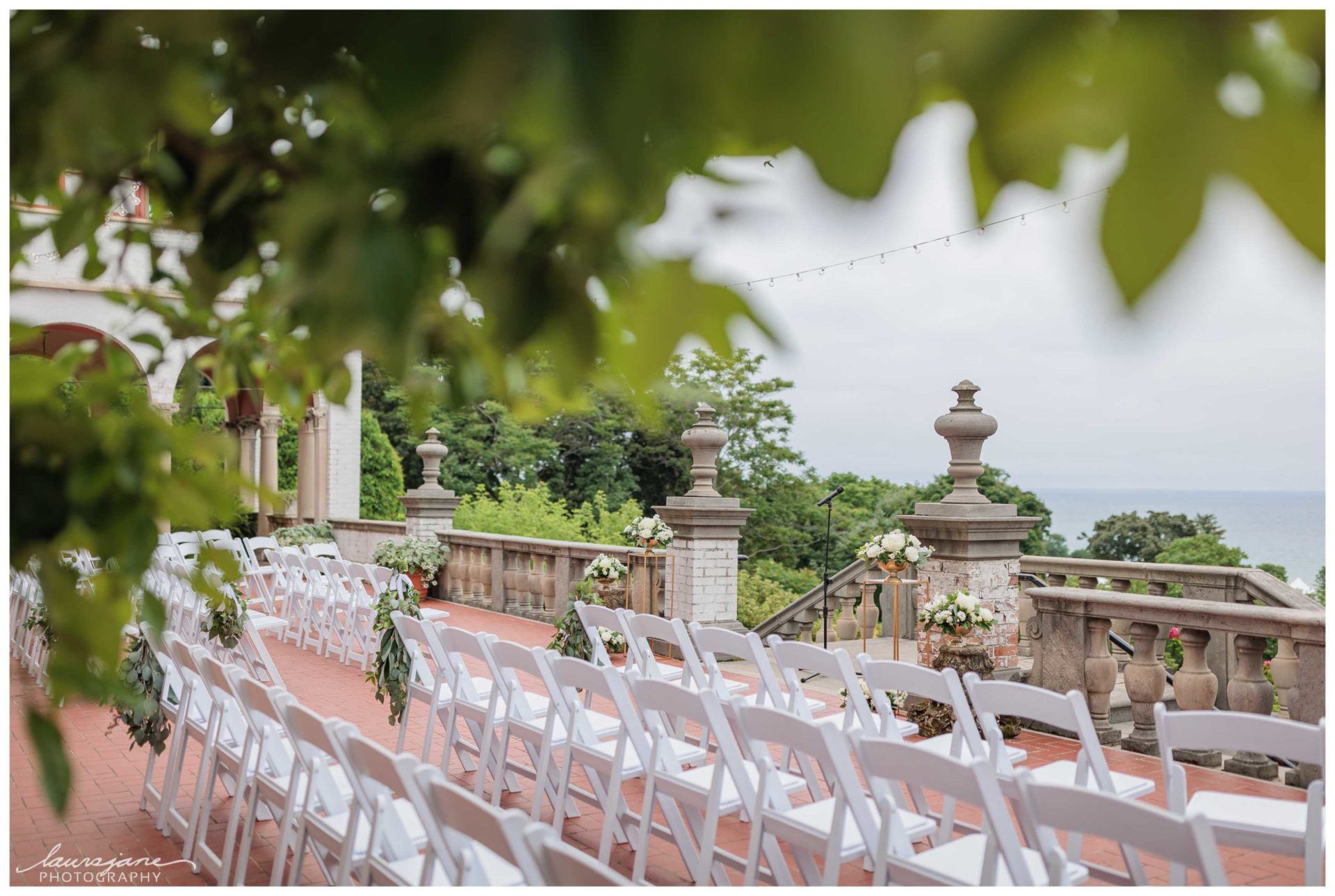 Ceremony Layout of Villa Terrace Wedding