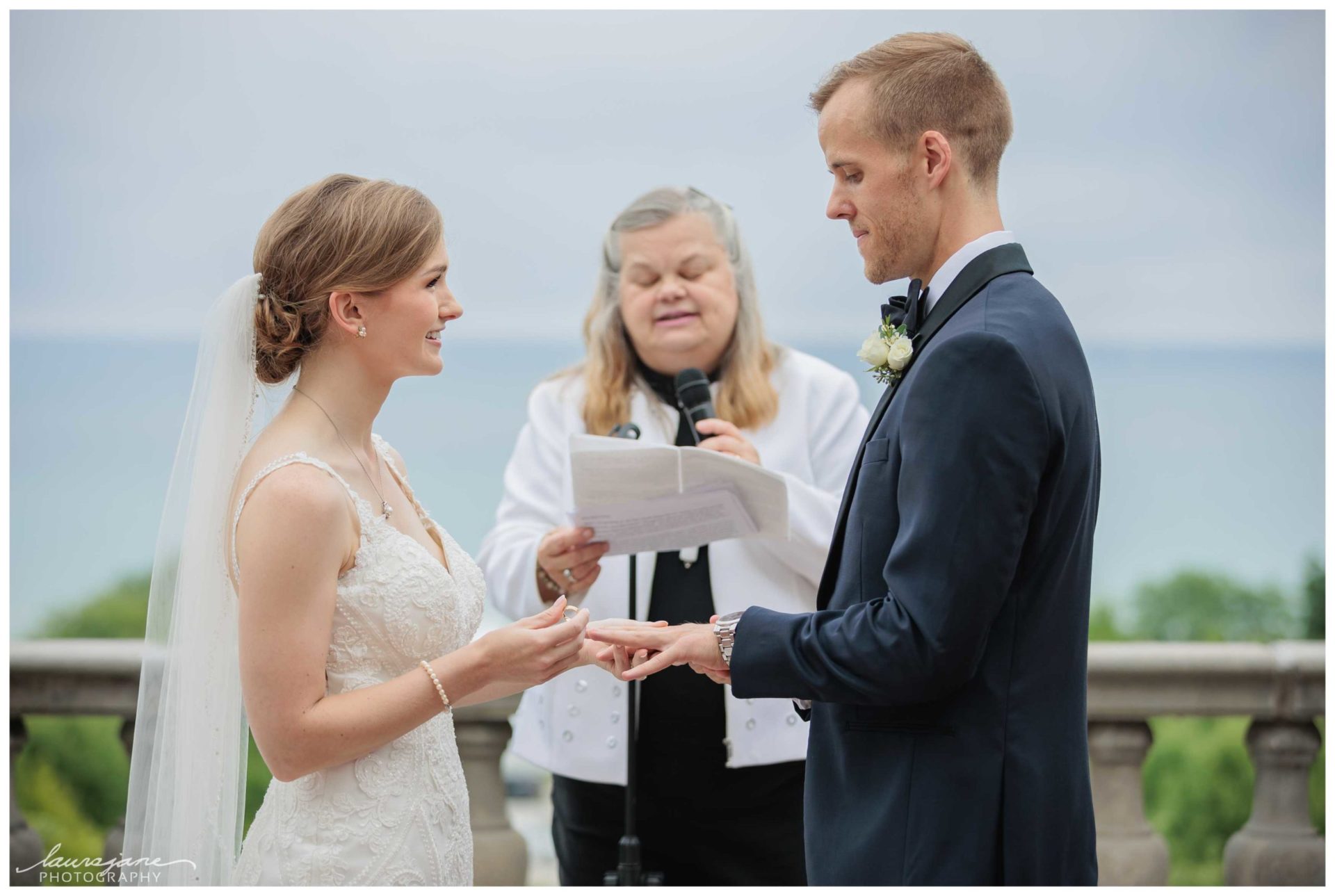 Ring Exchange at Villa Terrace Wedding