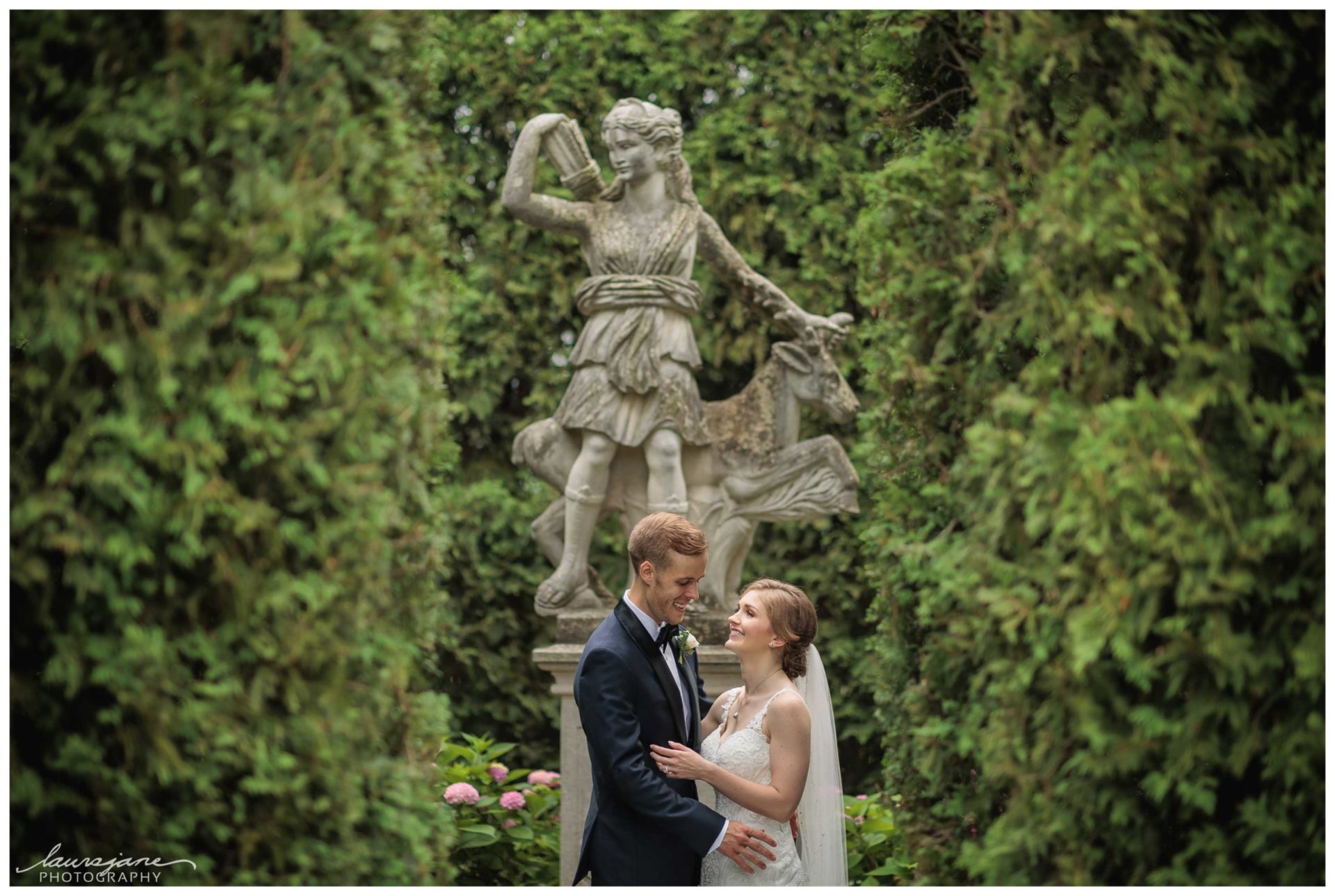 Bride & Groom Portraits at Villa Terrace Wedding